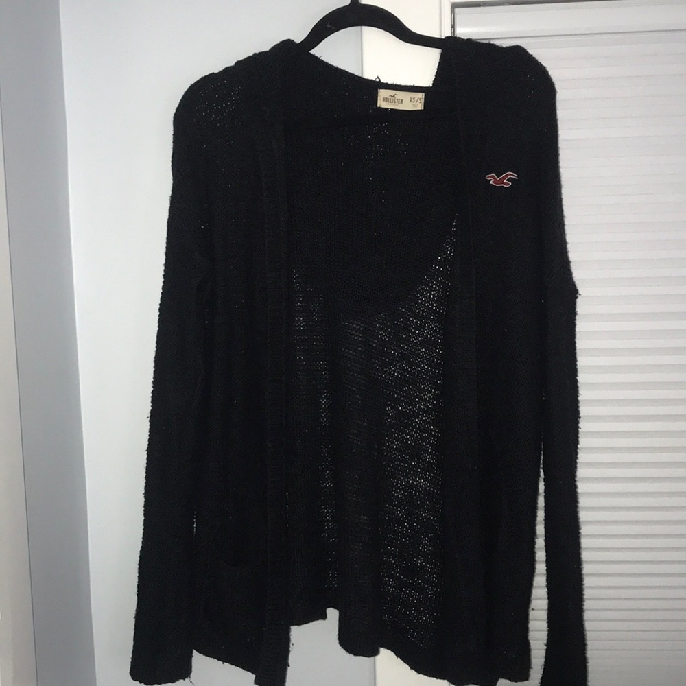 Hollister Navy Blue Cardigan with hood size XS